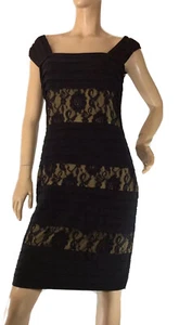 🌻DANIELAS DESIGNER SIZE 12 BLACK TIERED SPECIAL OCCASION DRESS BNWT - Picture 1 of 12