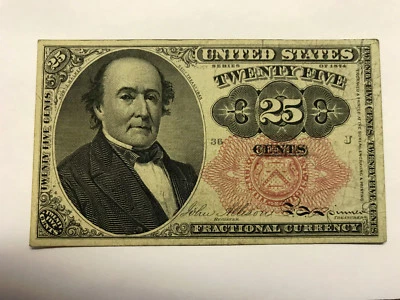 1874 Fractional Currency 25 Cents Unc++ #14373 - Image 1 of 2