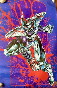 Vintage 1993 SHADOWHAWK Youngblood Image Comic Poster Jim Valentino Art 22"x34" - Picture 1 of 12