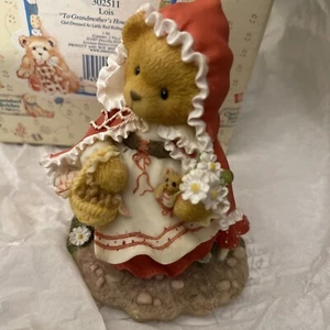 Cherished Teddies Lois #302511 1998 Estatuilla Enesco Caperucita Roja  - Imagen 1 de 3