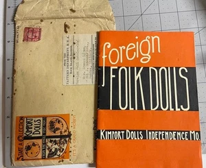 KIMPORT Foreign Folk Dolls Catalog 30’s-40’s? Edition Original Mailing Envelope - Picture 1 of 11