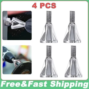 4PCS Stainless Steel Deburring Tool Set for Chamfering & Burr Removal on Drills - Picture 1 of 11