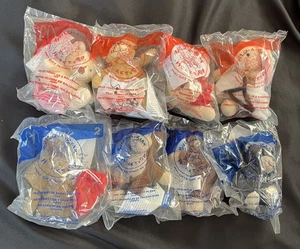 McDonalds Happy Meal Build a Bear 2006 8 juguetes de peluche nuevos en paquete niñas niños conejito mono+ - Imagen 1 de 10