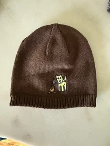 Life is Good Dog Camping Beanie Cap Infant / Toddler OSFM Brown Knit Embroidered - Picture 1 of 3