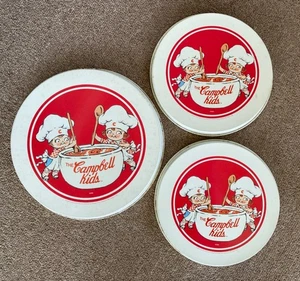 Cubiertas de quemador de estufa Campbell's Soup Kids 1991 ~ Juego de 3 de colección - Imagen 1 de 7