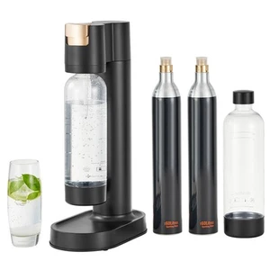Sparkling Water Maker Soda Maker Machine 2 PET Bottle 2 CO2 Cylinder Black - Picture 1 of 10
