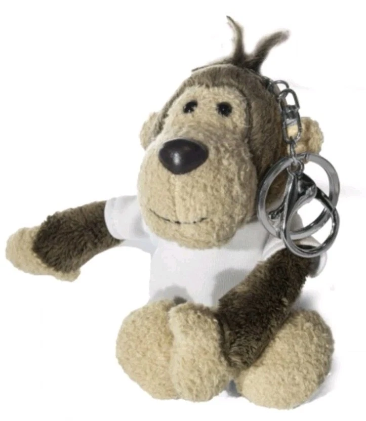 Cute Plush Monkey Keyring-Sharpie of your choice-customisable FREE UK delivery🐵 - Image 1 of 1