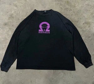 Marilyn Manson long sleeve shirt Mechanical Animals Omega Faded Black 1998 XL - Picture 1 of 6