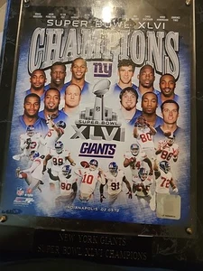 New York Giants Super Bowl XLVI Champions 10" x 12" Plaque SB 46 - Picture 1 of 3