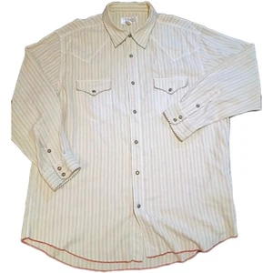 Vintage Ryan Michael Western Seidenmischung Perlen Druckknopf Größe XL - Bild 1 von 5