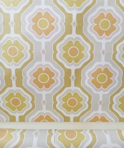 X2 60s Vintage Wallpaper Rolls hippie groovy retro 70s MCM flower power sixties - Picture 1 of 19