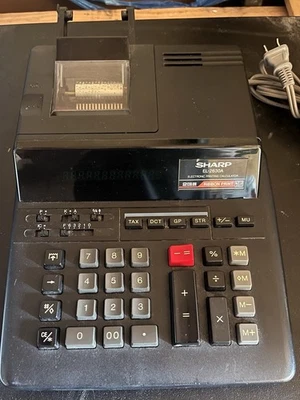 Sharp EL-2630A 🧮 12-Digit Electronic Printing Calculator – 2-Color Ribbon Print - Image 1 of 4