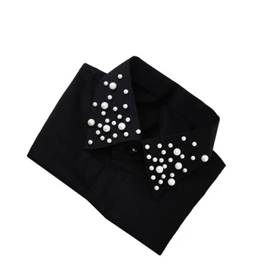 Colletto finto con perle di cotone Bellissimo colletto staccabile - Immagine 1 di 4