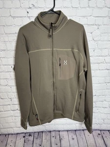 Haglöfs Polartec Fleece Herren L braun Zip Outdoor Jacke Wandern Jagd Klettern - Bild 1 von 10
