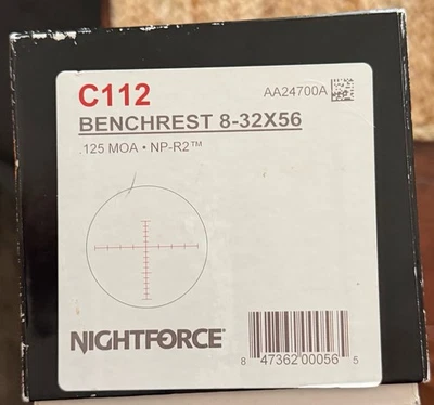 Nightforce Precision Benchrest Riflescope 8-32x56mm .125 MOA Illuminated NP-R2 - Image 1 of 4