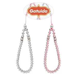 2 Pcs Téléphone Portable Cordon Cellule Bracelet Bracelet Perlé Porte-clés - Photo 1 sur 12