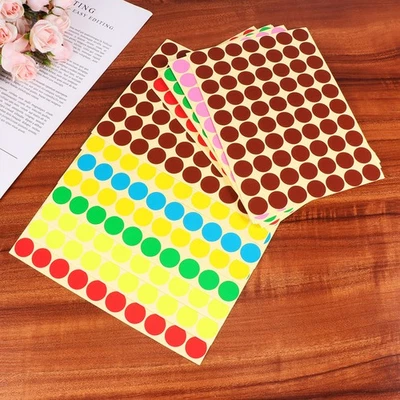  3 Pieces Bunte Punkte Aufkleber Sticker Beschriften Runde Etiketten - Bild 1 von 4