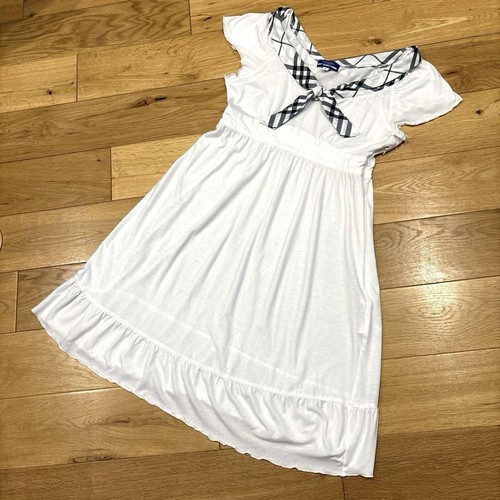 Abito Burberry Blue Label Nova check fiocco cravatta taglia 38 cotone rayon