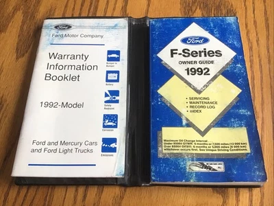 Vintage 1992 Ford F-series Owners Manual With 7.3 Owners Guide Supplement A14 - Изображение 1 из 4