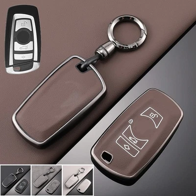 Zinc Alloy Leather Car Key Case Cover For BMW X3 X4 X5 F10 F15 1 2 3 4 5 6 7 M5 - Image 1 of 4