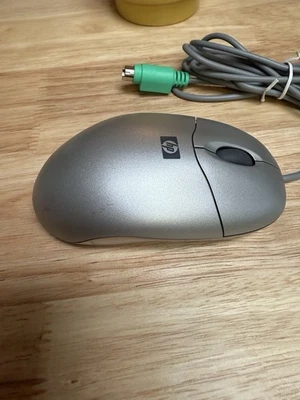 Genuine HP Mouse 5188-0151 3 Button Scroll Mouse Translucent Silver Logitech - Image 1 of 4