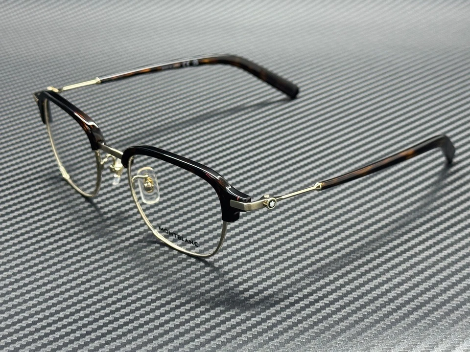 MONT BLANC MB0390O 003 Gold Brown Men's 50 mm Extra Large Eyeglasses - Image 1 of 4
