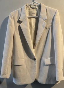 Blazer Wilfred Aritzia para mujer beige tostado de gran tamaño - Imagen 1 de 8