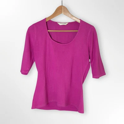 Dorothy Perkins Pink 3/4 Sleeve Round Neck Top/Jumper - Size 12 - Image 1 of 4