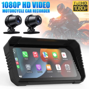 5"/6.25"1080P HD Video Motorcycle CAR Recorder Waterproof Carplay/Android Auto^^ - Picture 1 of 5