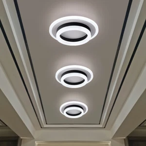 12W LED Ceiling Light Fixture Corridor Round Acrylic Lamp Surface/Flush Mounted - Picture 1 of 20