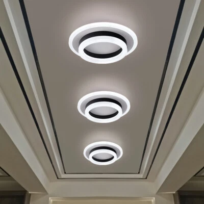 12W LED Ceiling Light Fixture Corridor Round Acrylic Lamp Surface/Flush Mounted - Image 1 of 4