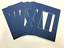Picture Frame Mat 4x6 for 2.5x3.5 Aceo photo set of 4 Royal Blue