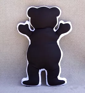 New Grizzly Grip Tape OG Bear Black Pillow RBCK-233 - Picture 1 of 3
