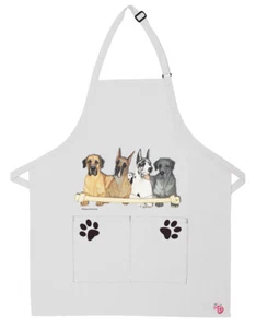 Great Dane Dog Apron Two Pocket Bib Apron with Adj Neck - Picture 1 of 1