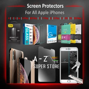 i Phone Screen Protector Tempered Glass Pack lot For 4 5 6 7 8 X XR XS Max - Picture 1 of 76