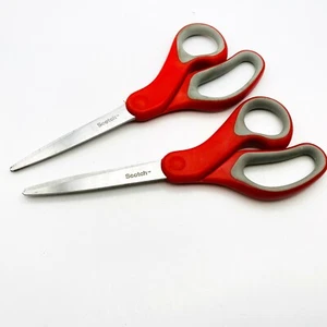 3M Scotch™ Mehrzweckschere Schere - 1428-2 - grau rot - 8 Zoll (2er-Set) - Bild 1 von 5