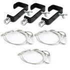 3x Beamz Metal Safety Wires + 3x Black G-Clamps For Lighting