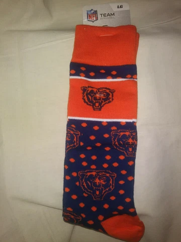 🐻NWT Chicago Bears NFL Polka Dot Socks Unisex Size L 10-13🏈 Cover