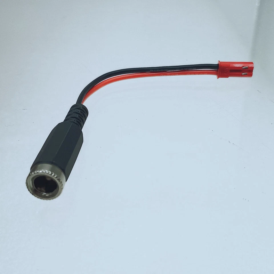 Coaxial 5.5 mm OD, 2.5 mm ID Charger Port to JST male 20awg 10cm cable - Image 1 of 1