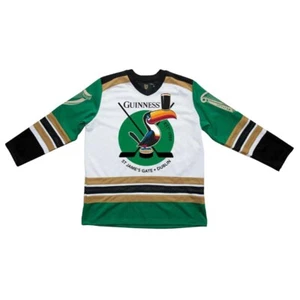 Guinness White & Green Toucan Adult Uni-Sex 1759 Hockey Jersey Official Licensed - Picture 1 of 5