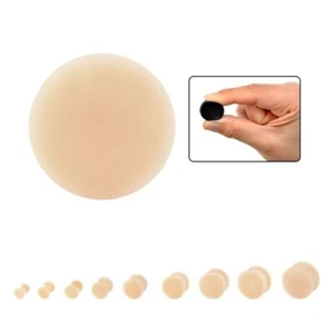 Double Flare flexible Ear Gauges plugs Silicone Flesh Color-Sold in pairs. - Picture 1 of 1