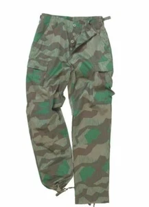 GERMAN SPLINTER CAMOUFLAGE PANTS MILITARY BDU CARGO 6 POCKET FATIGUE TROUSERS - Picture 1 of 9