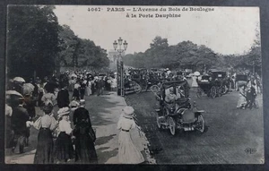 Undated France Postcard-Bois-de-Boulogne at Port Dauphine Unused  - Picture 1 of 2