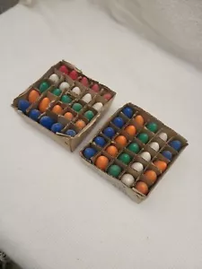 2 Vintage Boxes 25 C9 Holiday Christmas Light Bulbs Blue Green White Orange Red - Picture 1 of 6