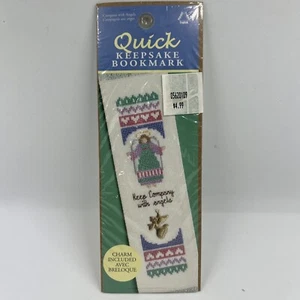 Quick Keepsake Bookmark Cross Stitch Kit  Keep Company Angels Charm Crafts Gift - Picture 1 of 4