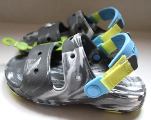 NWT CROCS Classic All-Terrain Marbled Sandals Big Kids C13 Unisex Ages 5+ - Picture 1 of 6