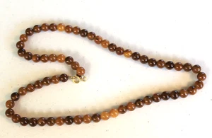 Collar de 24" Vintage Sarah Coventry Imitación Ámbar Cuentas Otoño Colores - Imagen 1 de 4