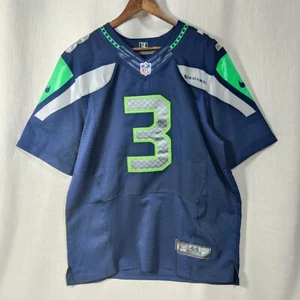 Nike Seattle Seahawks Russell Wilson On Field Stitched Jersey Blue 44 - Picture 1 of 14