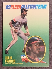 JULIO FRANCO 1989 FLEER ALL STAR TEAM INSERT #5 (D5)