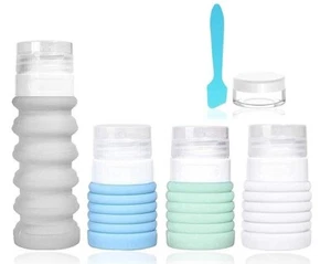 Travel Bottles for Toiletries Refillable Leak Proof Squeeze Lid Bottle Set 6pcs - Picture 1 of 9